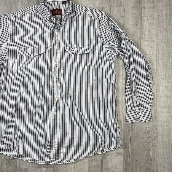 LUCCHESE Classics Men's 17-35 Vintage Stripped Long-Sleeve Button-Down Shirt X - Picture 3 of 10